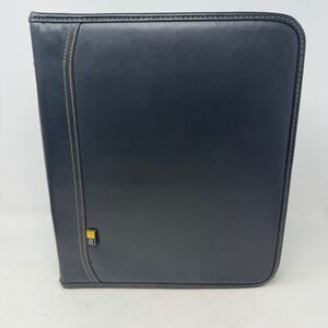 Case Logic 100+CD DVD Binder Storage Case Black Faux Leather Zippered 03-2250099
